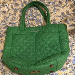 MZ Wallace Vibrant Green Quilted Tote